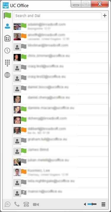 3.3 Main window Icon Usage My Information View and update your information, for example, your presence, avatar, and location. Contacts View your contacts.