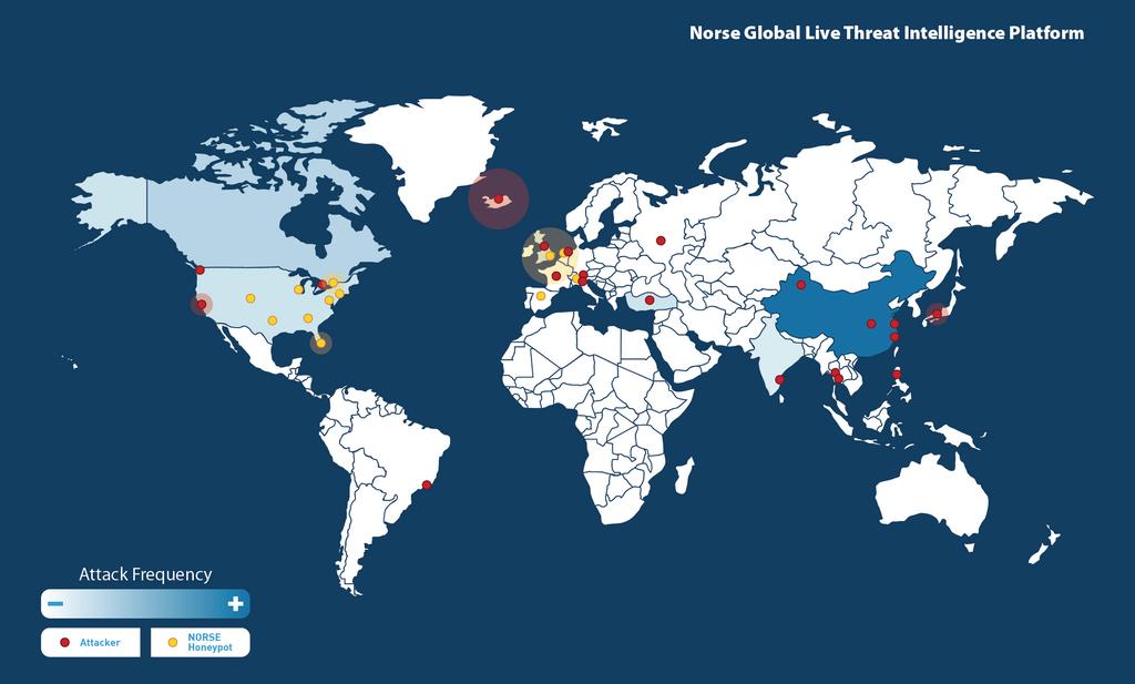 Introduction The Norse Live Threat Intelligence platform is a patent-pending infrastructure-based technology that continuously collects and analyzes vast amounts of live high-risk Internet traffic to