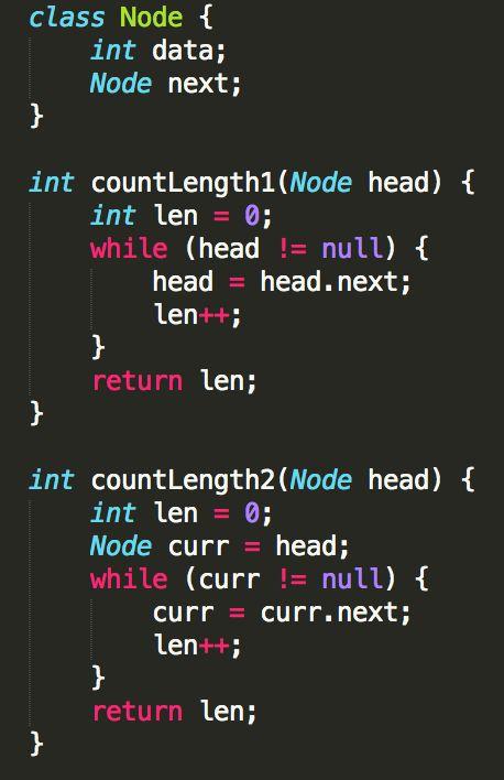 Intro countlength2 is better because even though both functions do the same thing