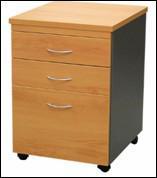 Mobile Pedestal with 4x Drawers 663h x 530d CUA Code MP1L or FOS-PMB FOS Melamine Mobile Pedestal with 4x Drawers