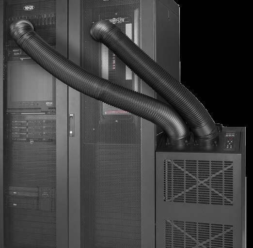 SRCOOL24K can focus cooling through two flexible output ducts (shown) or provide area cooling through an adjustable vent. In-Row Air Conditioning (33,000 BTU/hr.
