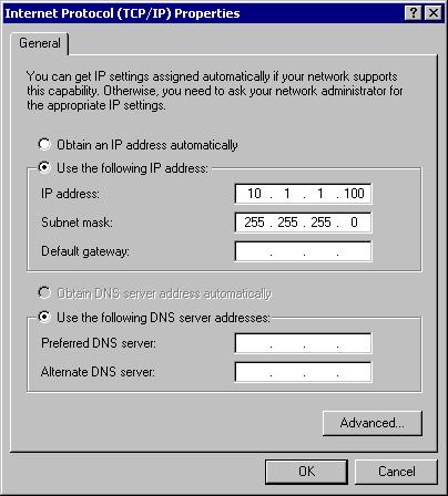 6 The Internet Protocol (TCP/IP) Properties dialog box is