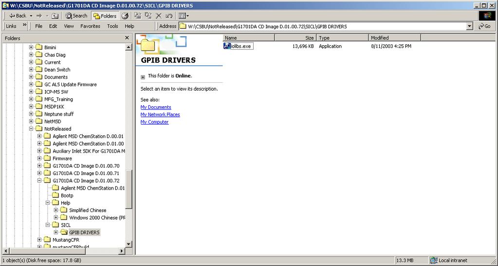 GPIB Driver Installation 3 In Windows Explorer, double-click the iolibs.