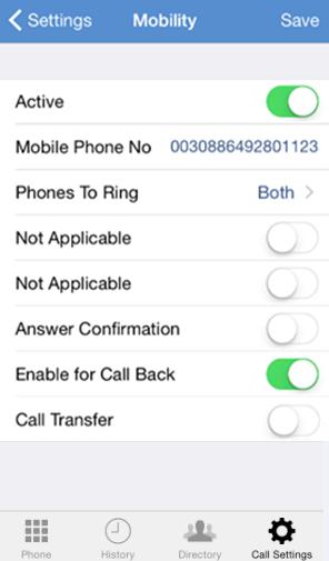 17. Calling from overseas to HK (1) Activate the Enable for Call Back feature in order to use Office No (Call Back) overseas Set up your overseas mobile number in the app: 1.
