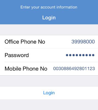 ) in Mobile Phone No then tab Login 4. Go to Call Settings page and tab Mobility button 5. Enter your overseas number again in Mobile Phone No text box 6.