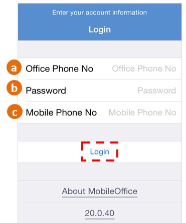 3. Login to your account 1. Once installed, tab the icon on your iphone screen to launch the app 2. Accept the End-User License Agreement 3. The Login page will be shown automatically.
