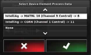 Press the VRC Map button to open the Select Device Element window or press the left/right