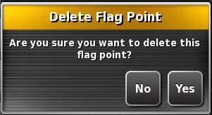 Select an option from the menu: Change Modifies the icon representing the flag point.
