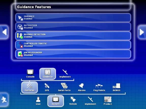 Figure 69 Remote Assistance GUIDANCE The Guidance menu allows for user-defined features to be customized: Some features on this screen are nonselectable.