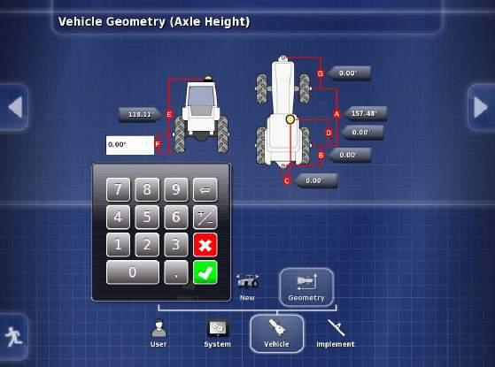 VEHICLE GEOMETRY Vehicle measurements are used as reference points with the GPS receiver to aid in vehicle location. Measurements vary based on the vehicle make and model.
