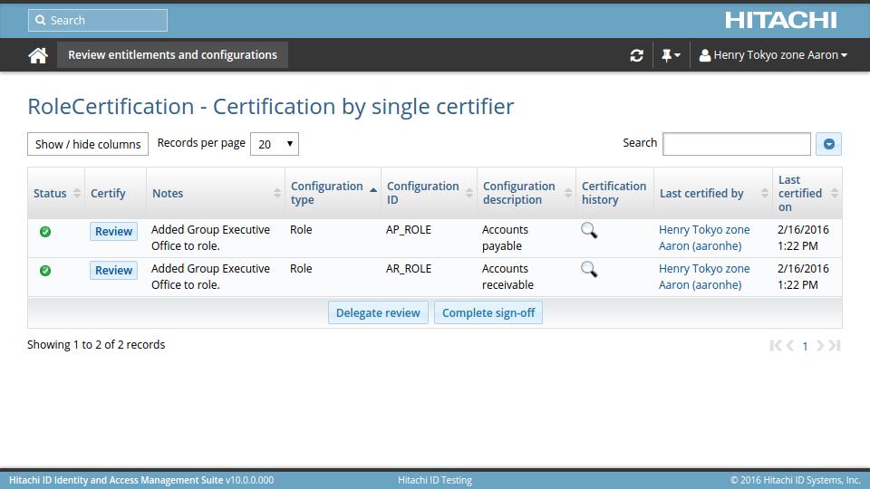 5 Role certification: certifier selects