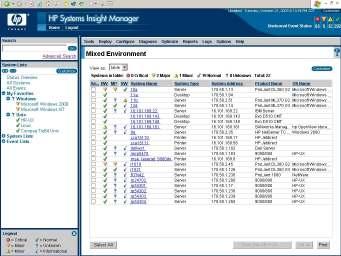 HP Systems Insight Manager Comprehensive management through core services Installs on HP-UX,