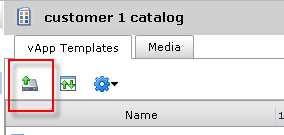 5.3.1 Uploading a vapp template A vapp can be directly uploaded from an external source inside a catalog.