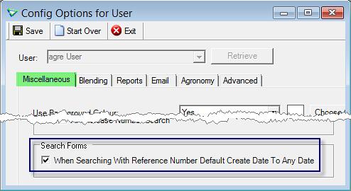 Global Searching Create Date changes to Any Date when a Reference Number is entered Most search forms default to Create Date = Today but when you re searching