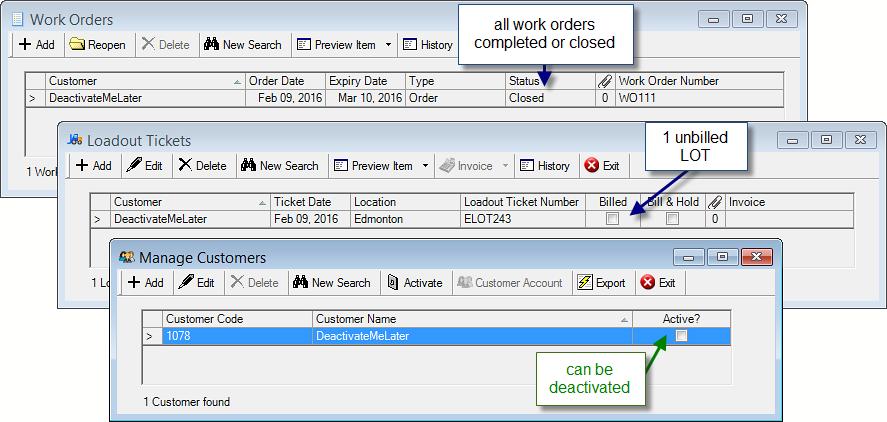 iblend+inventory Deactivate Customers with History Customers with Loadout Tickets can be deactivated