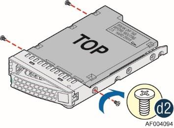 2) Install the HDD interface bracket from top.