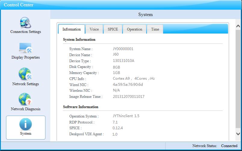 Click System menu, enter the system window shown as FIG.