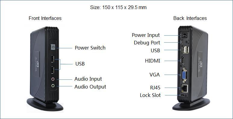 1 Introduction J60 thin client is based-on ARM cortex A9 4-cores 1.6GHz CPU and 1GB DDR3 memory.