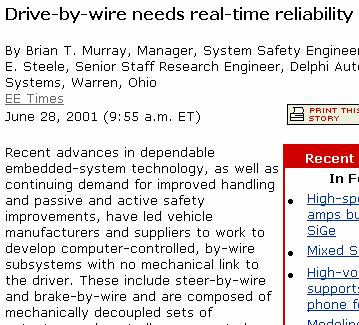 Drive-by-wire a Reality