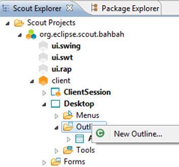 2 CREATING THE CHAT OUTLINE AND PAGES In this chapter we will extend the GUI of the Bahbah application with the help of the Scout SDK. 2.