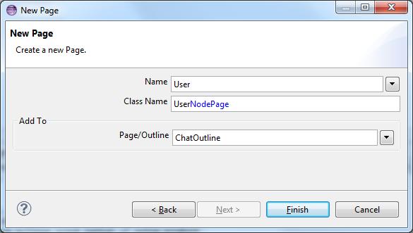 If the new page is not visible already, select the Child Pages node below ChatOutline in the Scout Explorer and press F5.