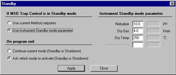 Shut down or place the instrument in Standby Mode To learn the distinctions between the Standby and Shutdown modes, see Status Modes on page 19. For more details on this task see the User s Guide.