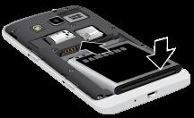 Install the battery: Using the slot provided, gently lift the cover off the phone.