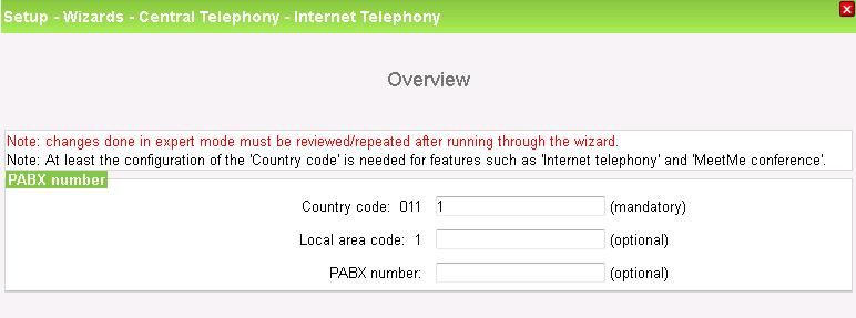 The most flexible type of configuration is to enter the Country code only.