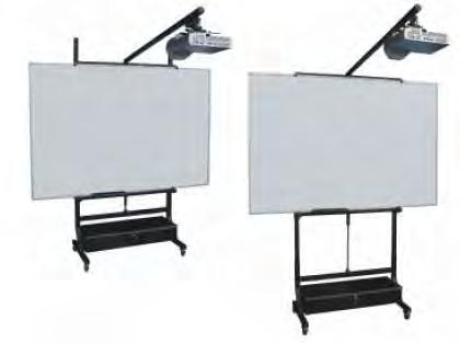 25Kg TUTOR MOBILE MOUNTING BRACKET INTERACTIVE BOARDS AND PROJECTORS SUPPORT Universal metal tongues Locking device. 400mm gas springs height adjustment.