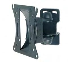 SWING - SINGLE ARM Full motion inclinable wall bracket with two articulations. Suits 10-37. ±20 tilt.