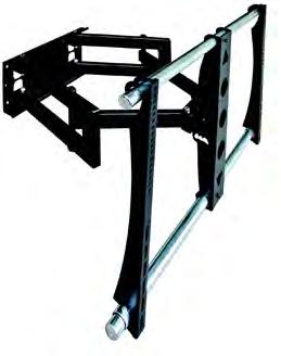 +0 /-12. 180 swivel. Arm extension 80-410mm. Supports flat screen TV up to 35kg.
