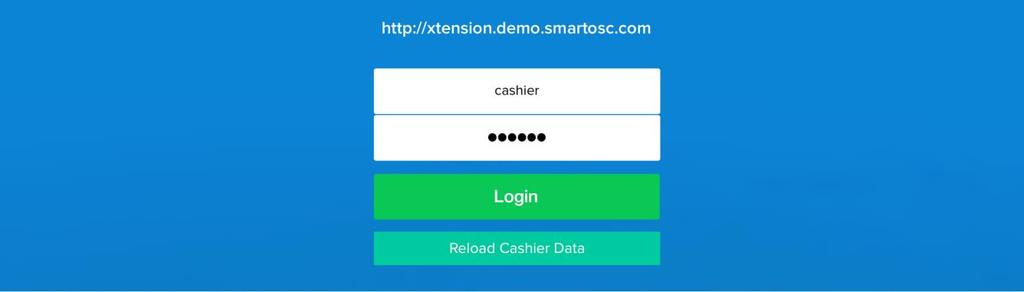 The App will start loading all products and customers, and you will be taken to the POS GUI Login with cashier After enabling Cashier feature in X-POS API Settings (in your Magento Admin Dashboard),