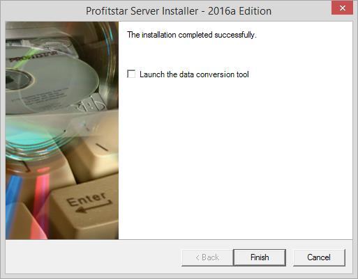 8. Server Components Installed Following the installation of the Profitstar server, you will see a completion message.