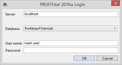Logging into PROFITstar When the Profitstar Client and Server installations are complete, and the PROFITstar data is converted, users will be ready to log into the program.