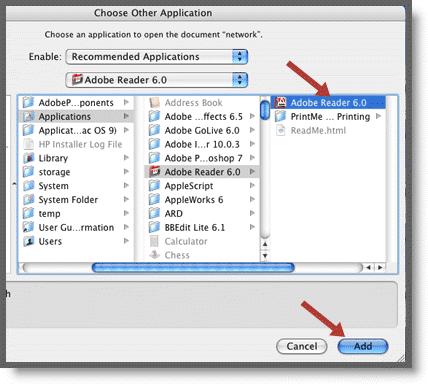 Image 30: Selecting the Adobe Reader Application Step 4. Within the Info window, click the Change All.