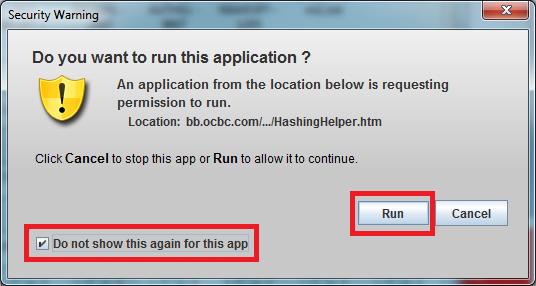 6. For prior Java version, you will be prompted to run