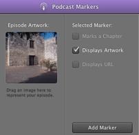 If you are creating an enhanced podcast (a podcast you create in Garageband and export as an AAC file) you can insert still images that change whenever you want them to.