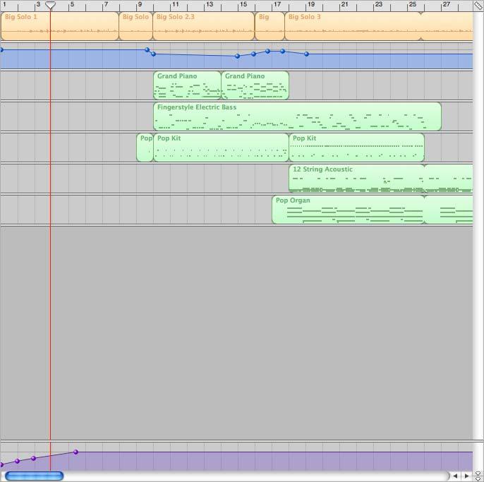 Timeline The timeline contains the tracks where you record Real and Software