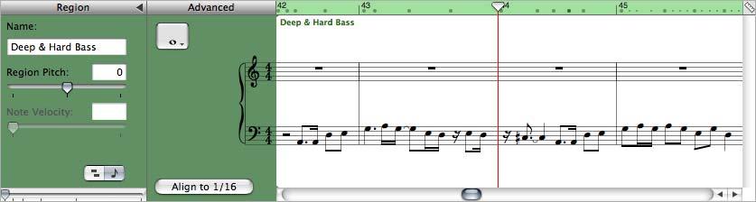 For Software Instruments Notation View You can also view Software Instrument tracks and regions in notation view. In notation view, notes and other musical events are shown in standard music notation.