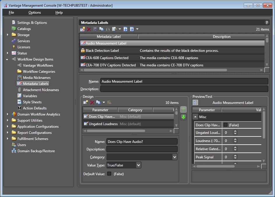 Configuring Vantage Workflow Portal Operation Vantage Workflow Portal Tours 307 VWP Tour: Extracting Highlights This tour describes how to configure the label design, ingest workflow, target