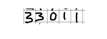 (a) A student s zip code (b) First digit of zip code as cropped by the computer Figure 5: Example of a student zip code which is outside of the grid.