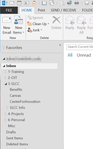 Working with Email Working with Folders Outlook Email comes with some pre-programmed folders, for example, the Inbox, Drafts, Sent Items, and Deleted Items folders.