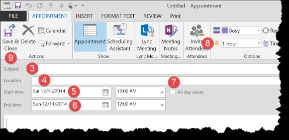 Move or Copy an event by Right Clicking and dragging it to the desired date Select a Calendar View Double click on a date to open a New Event file See Weather Info for your location Scheduling an