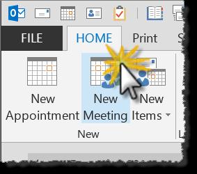 Schedule a Meeting A meeting occurs at a scheduled time and place. The meeting organizer invites other people using a meeting request that's sent via e-mail.