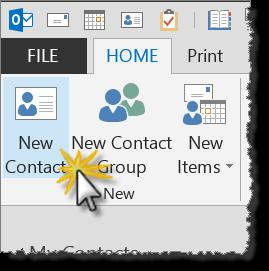 Clicking the Contacts button displays your contacts list. The following section deals primarily with your contacts list.