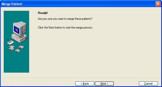 Click on next and the merge process will commence The time taken to perform the merge is proportional to the amount of data stored