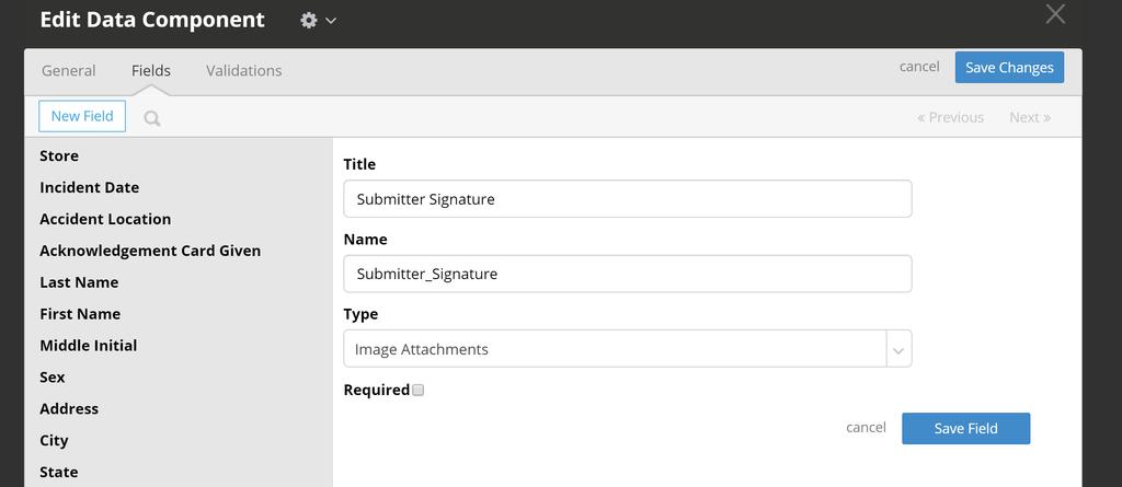 Add a submitter signature field to capture the