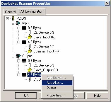 56 Configure the Terminal as a Scanner Create an Output Alias Similar to the input alias, you need to create an alias for the