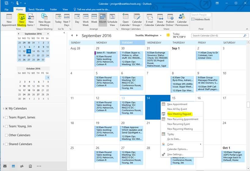 Welcome to the Outlook Meeting Room Finder Tool! To use the Meeting Room Finder Tool you do have to specifically create a New Meeting Request.