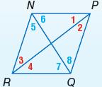 ,+ = 82, find D 4+,. 2. If (+ = 6 + 9 and,+ = 56 2, find 6. The diagonals of rhombus KLMN intersect at?